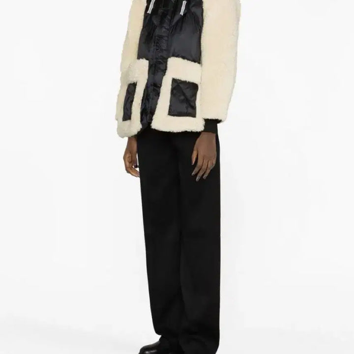 [BUNJANG] Sacai Shearling Blouson Jacket / 사카이 시어링 블루종 퍼 자켓 블랙/에크루