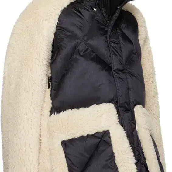 [BUNJANG] Sacai Shearling Blouson Jacket / 사카이 시어링 블루종 퍼 자켓 블랙/에크루