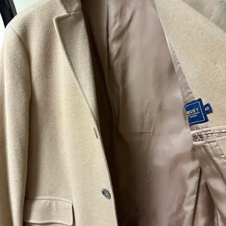 [BUNJANG] Polo Ralph Lauren Rugby Single Camel Coat / 폴로랄프로렌 럭비라인 싱글 카멜코트