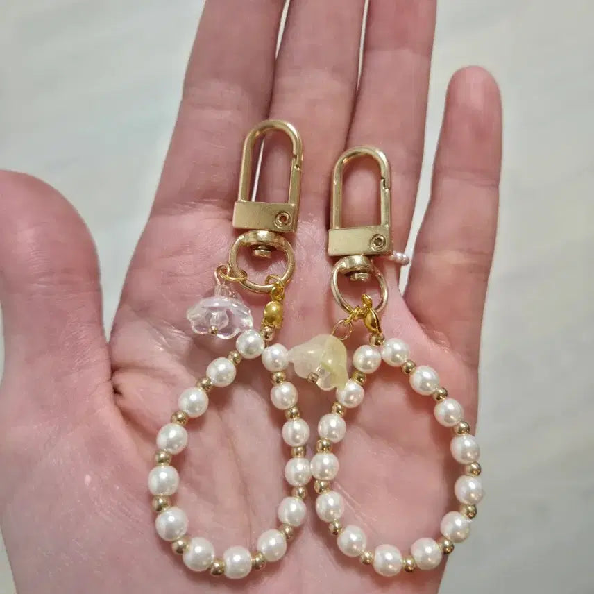 [BUNJANG] Handmade Pearl Bead Keyring / 진주비즈키링