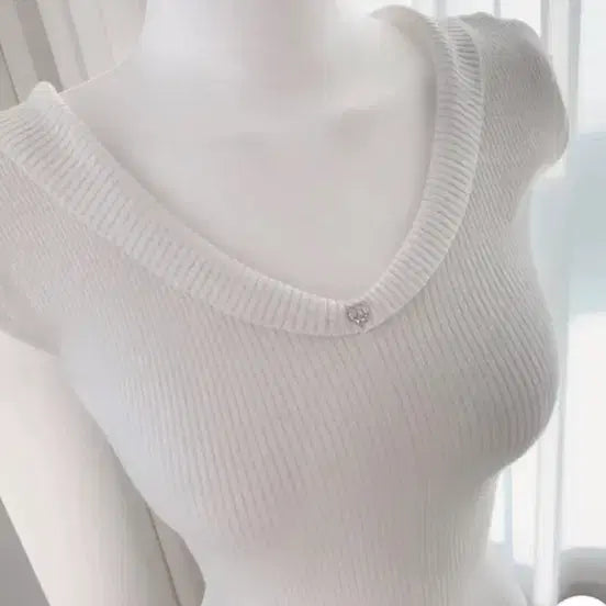 [BUNJANG] Imported Cubic Knit Guest Look Dress / 수입의류 큐빅 니트 하객룩 홀복