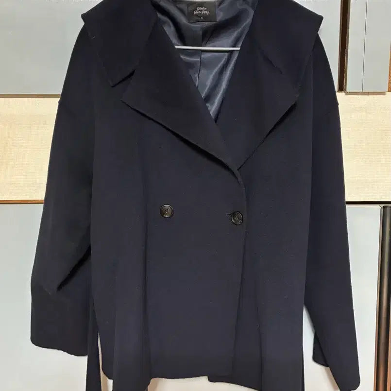 [BUNJANG] Lomistory Handmade Coat Navy (Size 99-100) / 로미스토리 핸드메이드 코트 네이비 (택포+새옷/99-100사이즈)