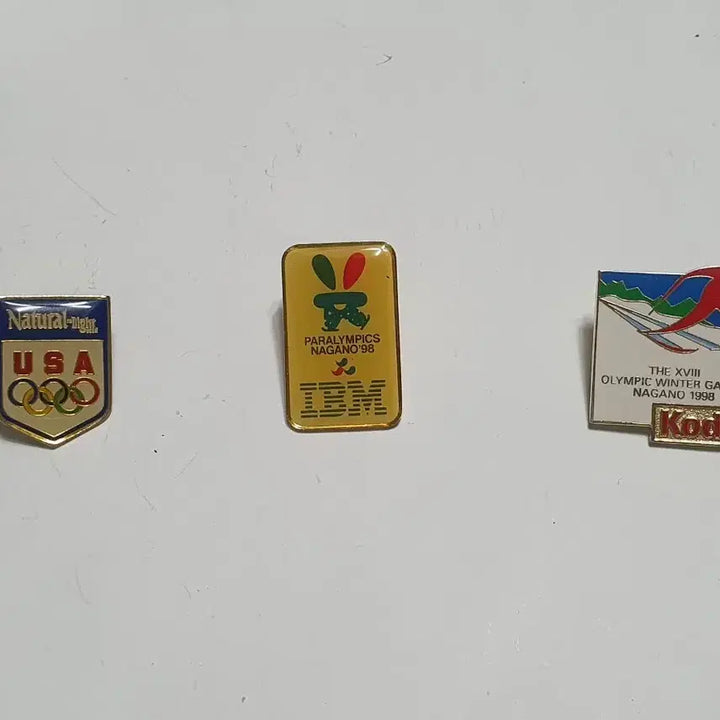 [BUNJANG] Nagano Olympic Commemorative Badge Set / 나가노 올림픽 기념 뱃지 3종 세트