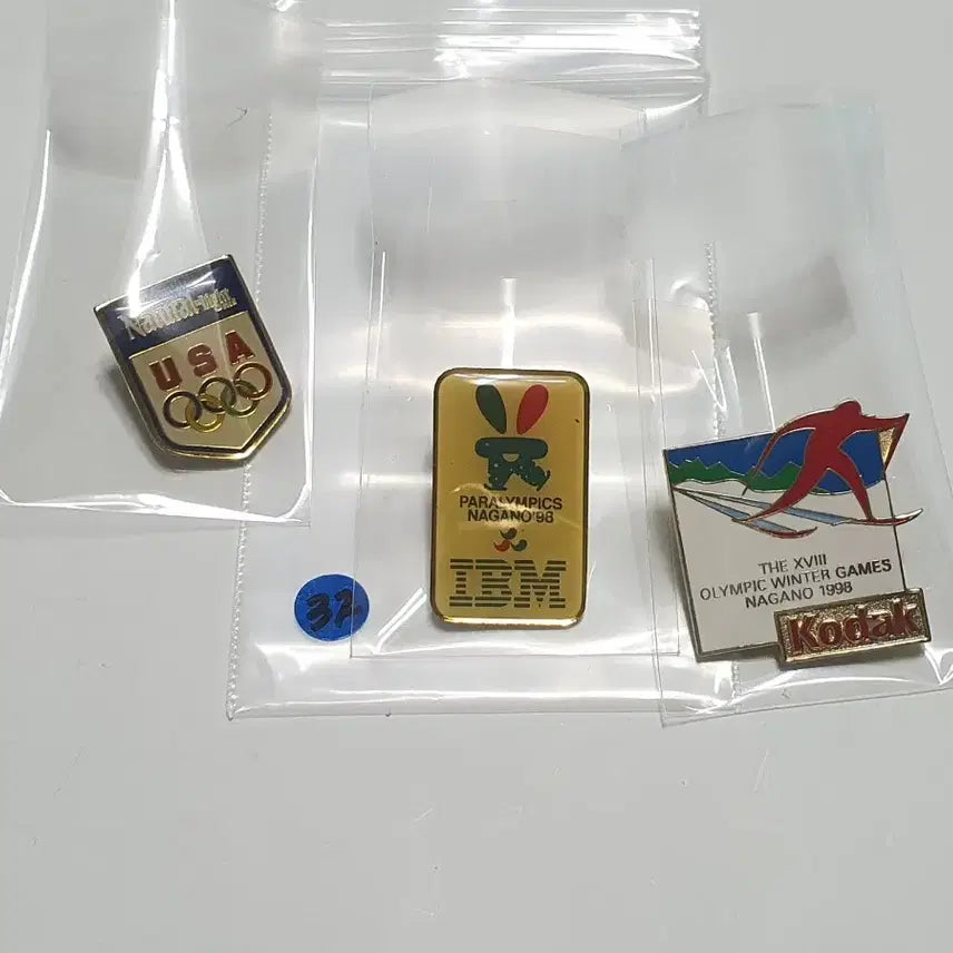 [BUNJANG] Nagano Olympic Commemorative Badge Set / 나가노 올림픽 기념 뱃지 3종 세트