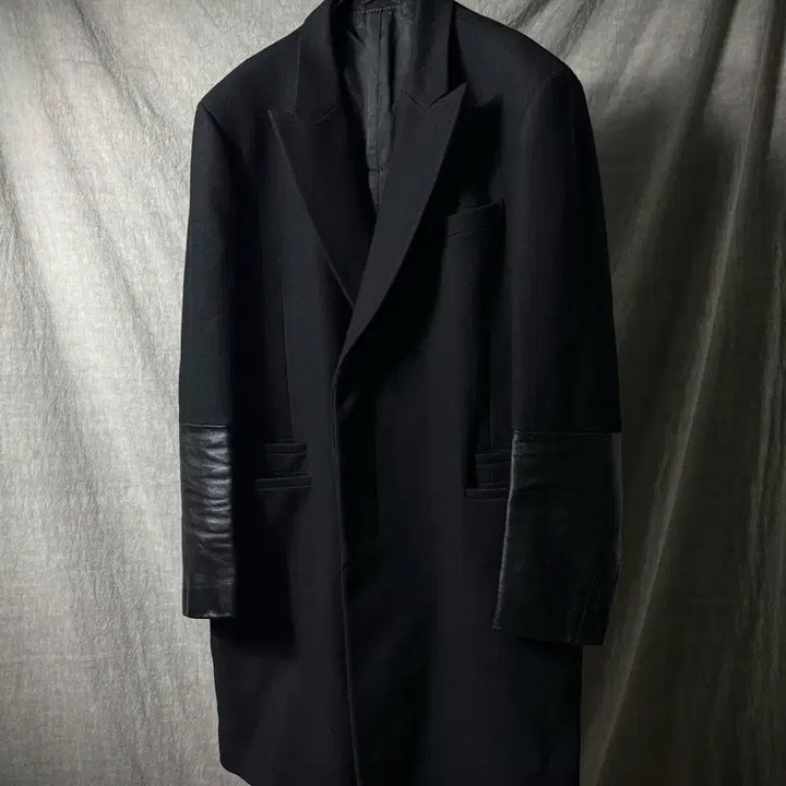 [BUNJANG] Neil Barrett 10FW Runway Leather Sleeve Coat / 닐바렛 10fw 런웨이 레더 슬리브 코트