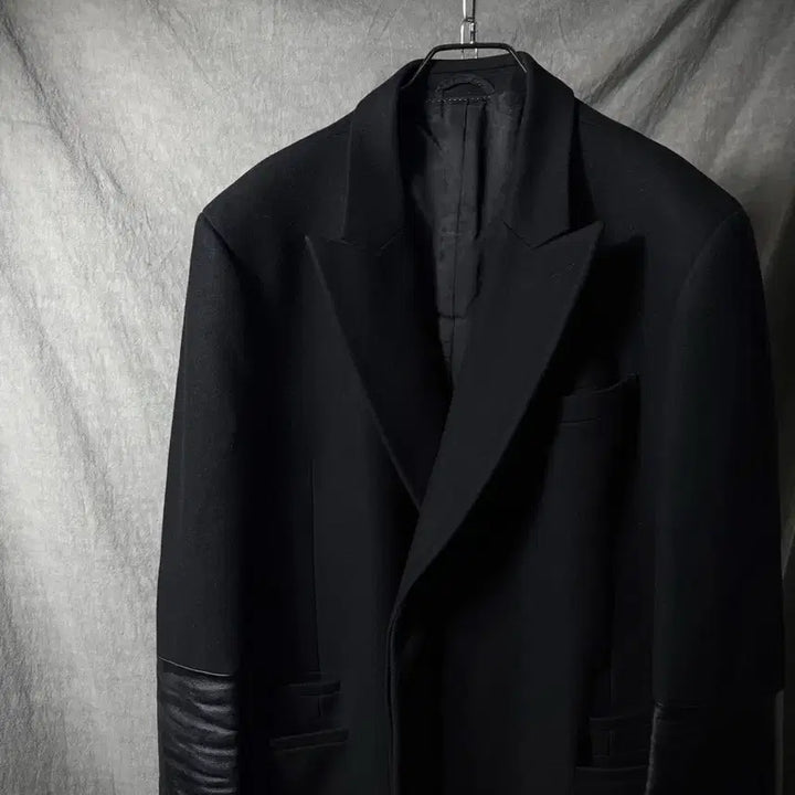 [BUNJANG] Neil Barrett 10FW Runway Leather Sleeve Coat / 닐바렛 10fw 런웨이 레더 슬리브 코트