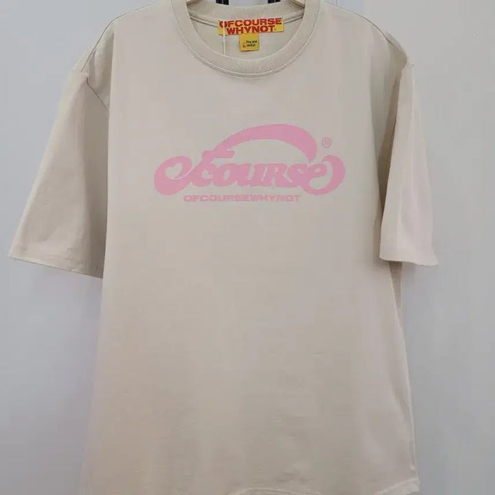 [BUNJANG] Oblique &amp; Why Not Pink Logo T-shirt (L) / 오브콜스와이낫 핑크 로고 반팔티셔츠 L사이즈 택달린새제품