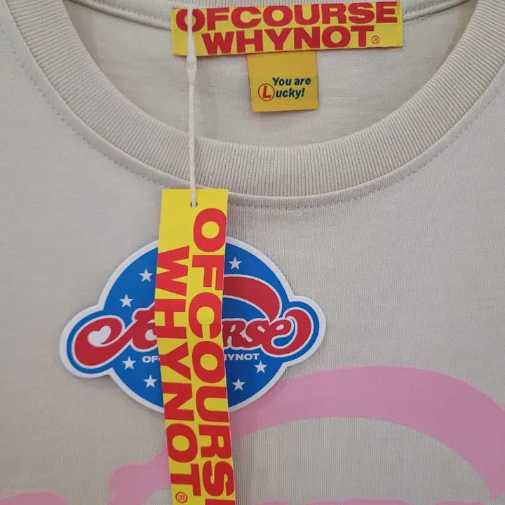 [BUNJANG] Oblique &amp; Why Not Pink Logo T-shirt (L) / 오브콜스와이낫 핑크 로고 반팔티셔츠 L사이즈 택달린새제품