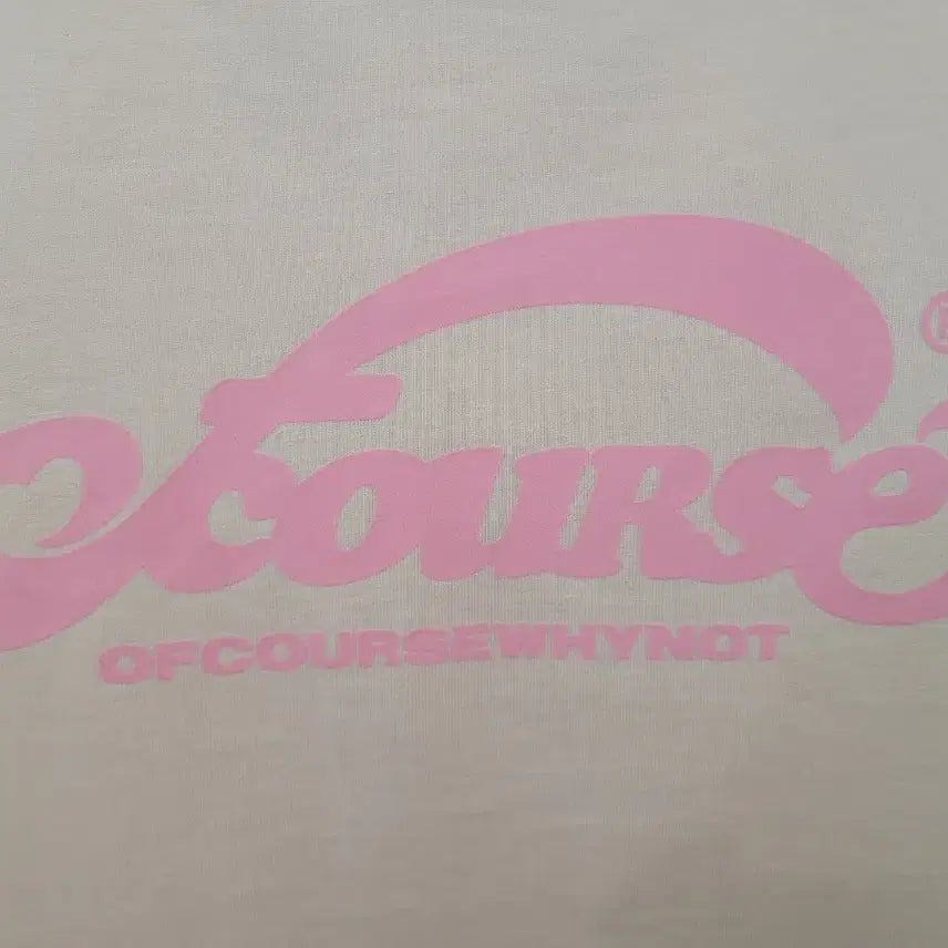 [BUNJANG] Oblique &amp; Why Not Pink Logo T-shirt (L) / 오브콜스와이낫 핑크 로고 반팔티셔츠 L사이즈 택달린새제품
