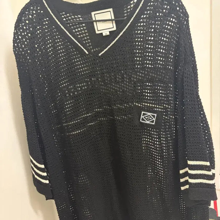 [BUNJANG] Wooyoungmi Logo Crochet Knit Sweater / 우영미 로고 크로셰 니트 블랙