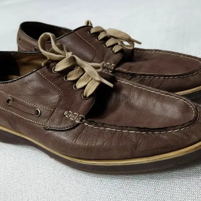 [BUNJANG] Miso Fée Brown Leather Sneakers / 미소페 브라운 가죽 스니커즈 슈즈 270