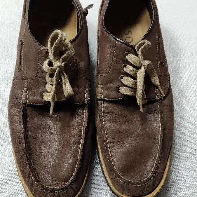 [BUNJANG] Miso Fée Brown Leather Sneakers / 미소페 브라운 가죽 스니커즈 슈즈 270
