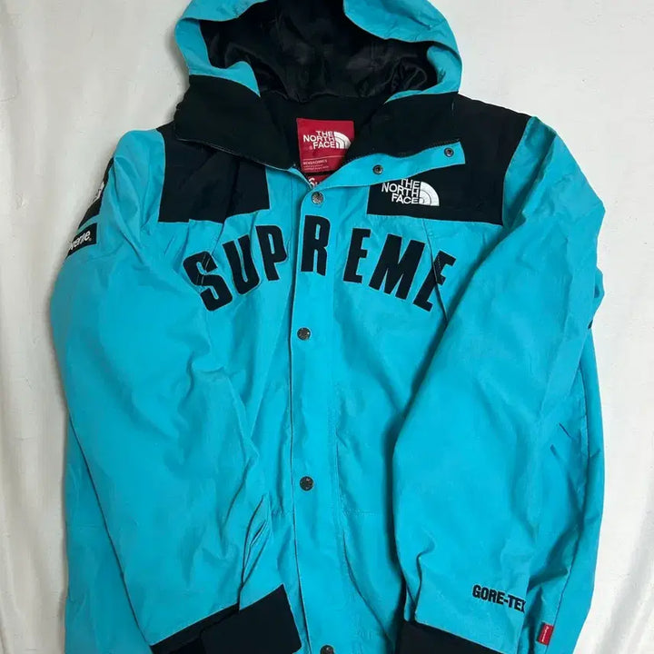 [BUNJANG] Supreme x The North Face Arc Logo Mountain Parka Blue 19SS / 슈프림 X 노스페이스 아크로고 마운틴 파카 블루 19SS