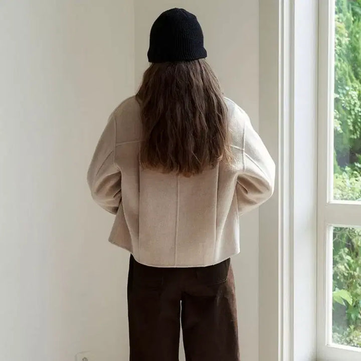 [SOLD OUT] 앳코너(at.corner) 핸드메이드 크롭 울자켓 프리사이즈 새상품