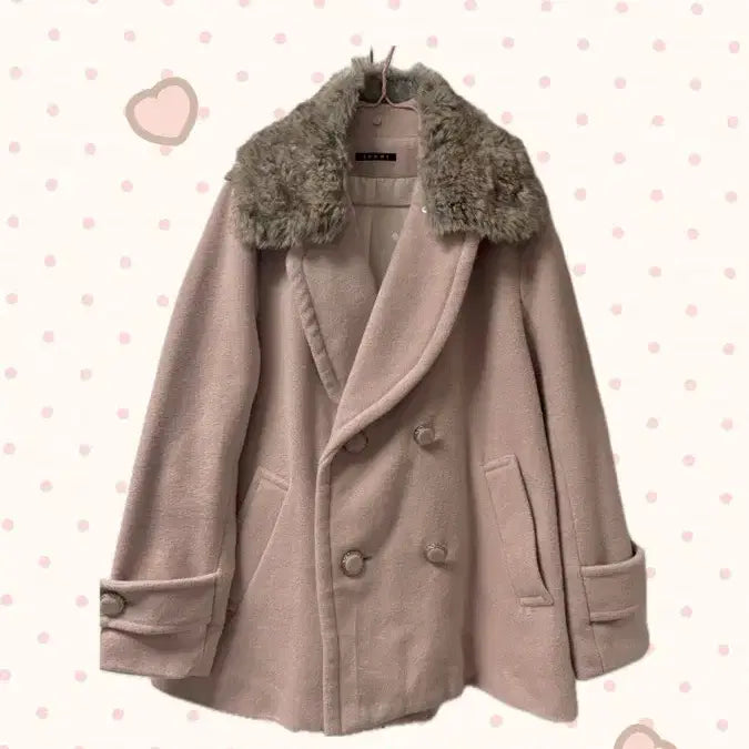 [BUNJANG] Vintage Ingni Fur Collar Coat / (빈티지) 잉그니 퍼 카라 코트