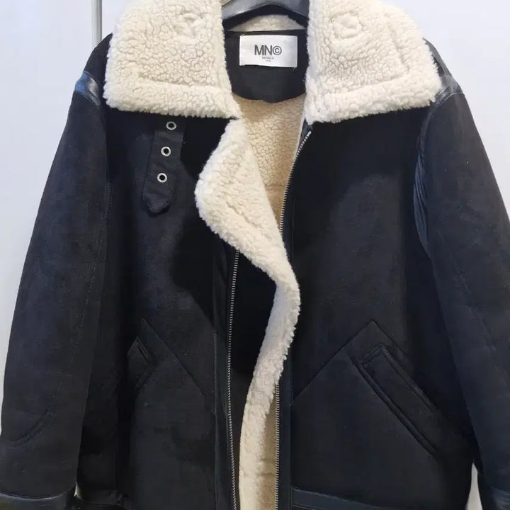 [BUNJANG] Black Suede Mustang Jacket / 블랙 스웨이드 무스탕 자켓