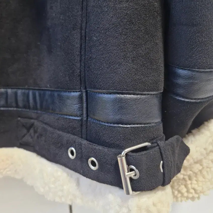 [BUNJANG] Black Suede Mustang Jacket / 블랙 스웨이드 무스탕 자켓