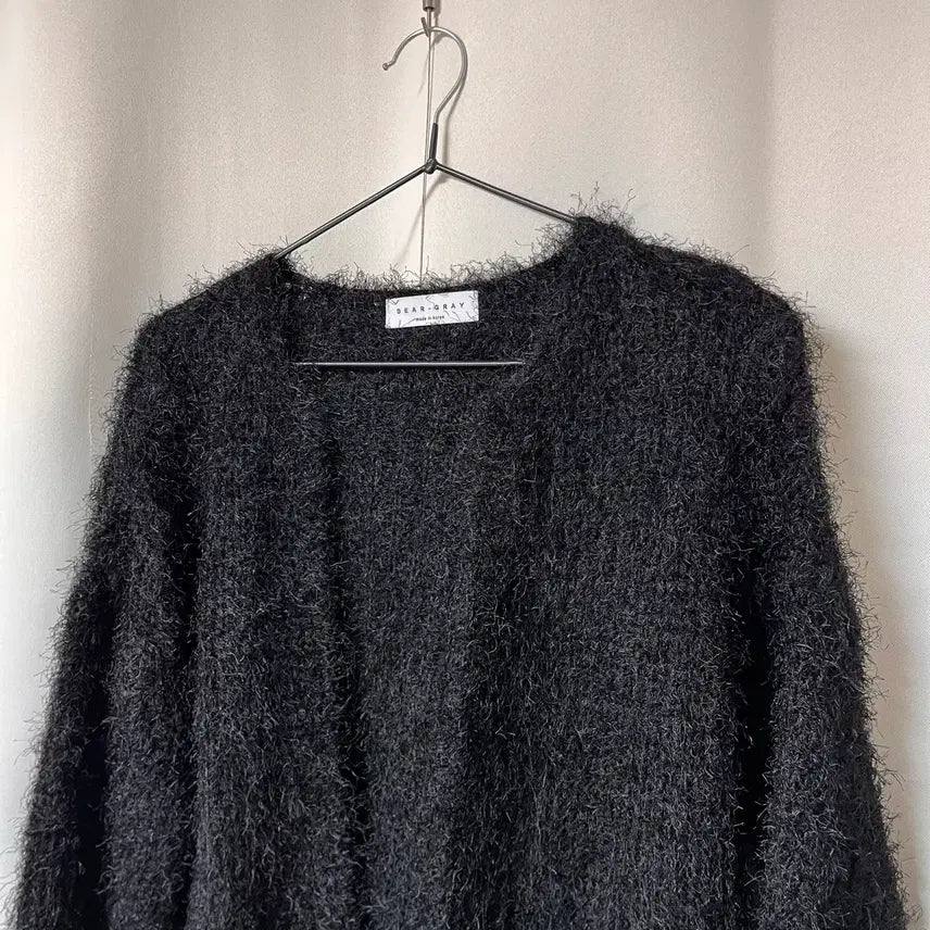 [BUNJANG] DEAR.GRAY Black Fur Cardigan / DEAR.GRAY 블랙 털 가디건 (새제품)