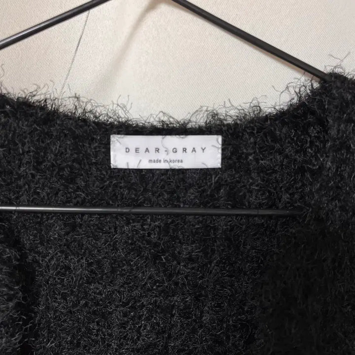 [BUNJANG] DEAR.GRAY Black Fur Cardigan / DEAR.GRAY 블랙 털 가디건 (새제품)
