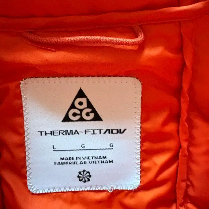 [BUNJANG] Nike ACG Lavaflow Orange Lightweight Padded Jacket L / 나이키 ACG 라바플로우 오렌지 경량패딩 L