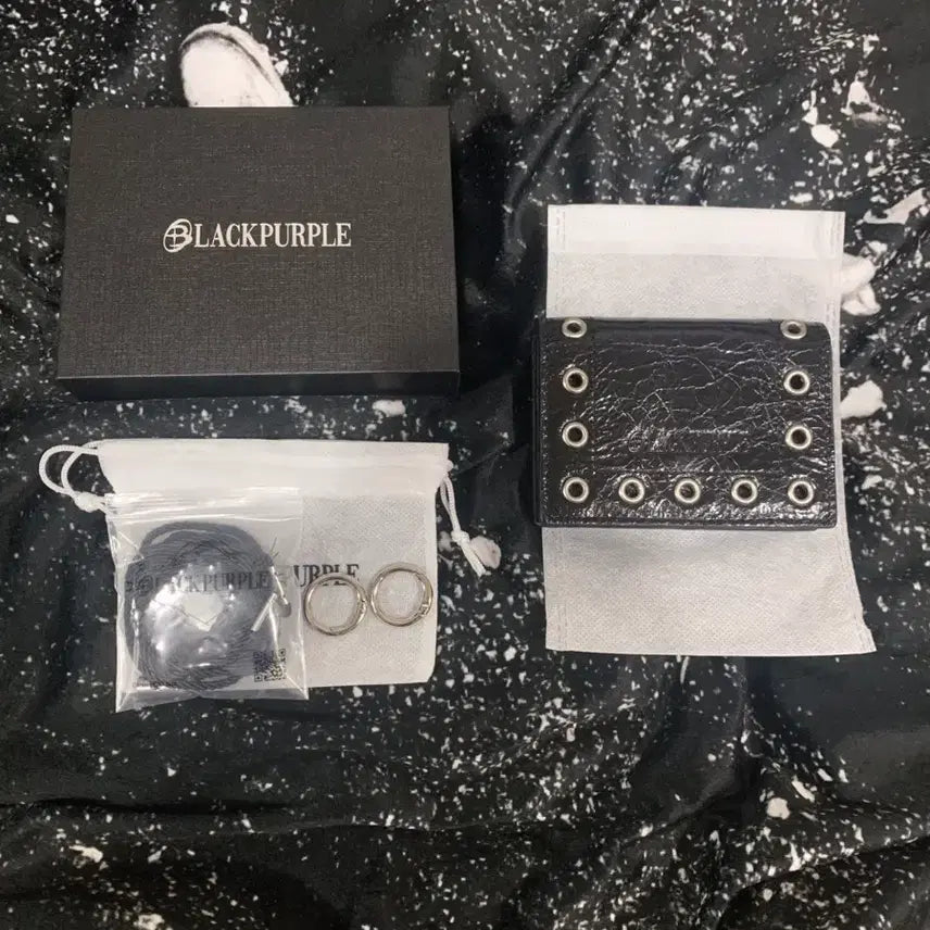 [BUNJANG] Black Purple Card Wallet / 블랙퍼플 카드 지갑