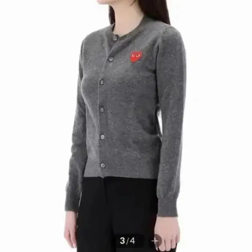 [BUNJANG] Comme des Garcons Red Heart Cardigan / 꼼데가르송 정품 가디건