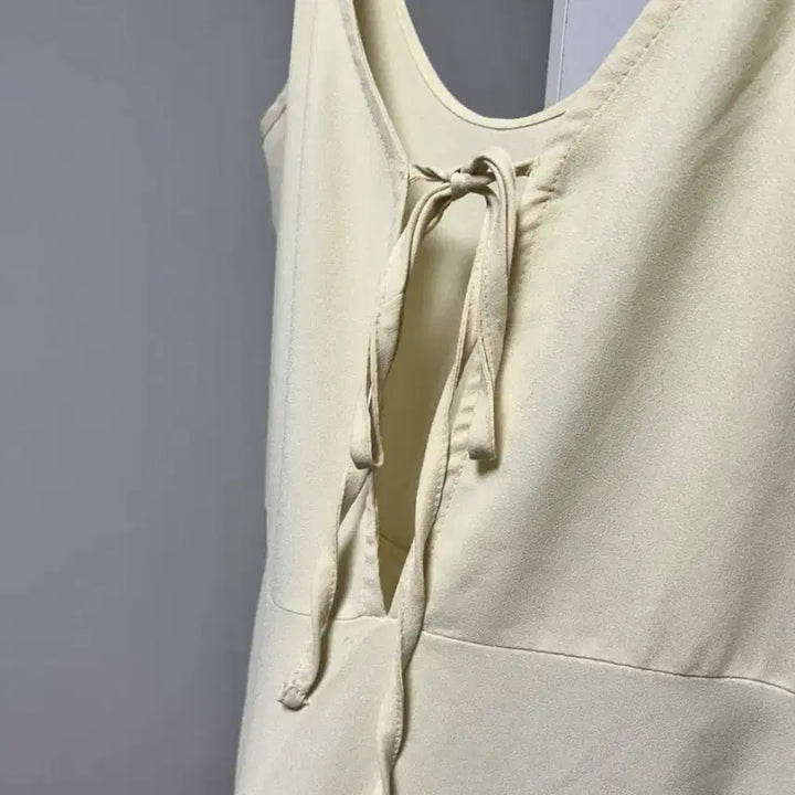 [BUNJANG] Freckle Ribbon Long Dress / 프레클 리본 롱 원피스