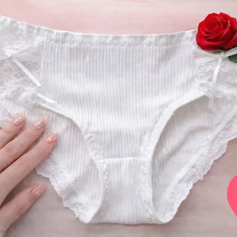 [BUNJANG] Ribbon Lace Women's Panties / (중고) 리본 레이스 여성팬티 속옷