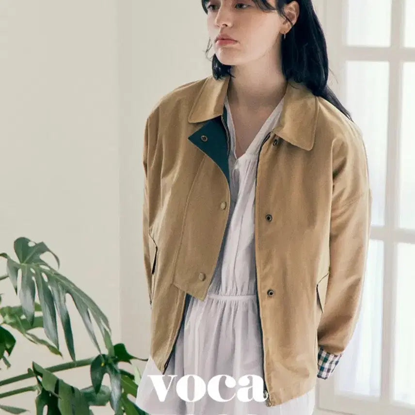 [BUNJANG] Voca Vaca Reversible Beige Cotton Jacket / 보카바카 리버시블 베이지색 면 자켓