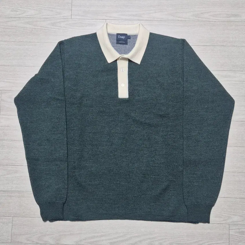 [BUNJANG] Drakes Rugby Tee Knit L / DRAKES 드레익스 럭비티 니트 L