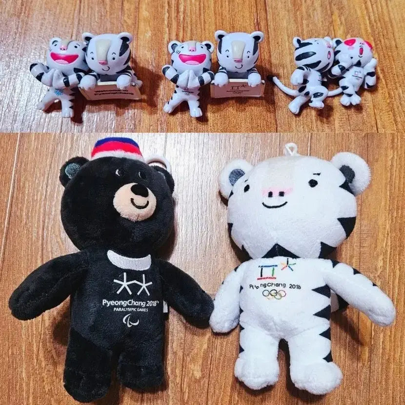 [BUNJANG] Soohorang Olympic Bundle (Figure, Doll) / 평창올림픽 수호랑 굿즈 일괄 (인형 키링, 피규어)
