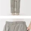 [BUNJANG] MUJI Windproof Fleece Lined Easy Pants Light Gray S / 무인양품 방풍 안감 기모 이지 팬츠 라이트그레이 s