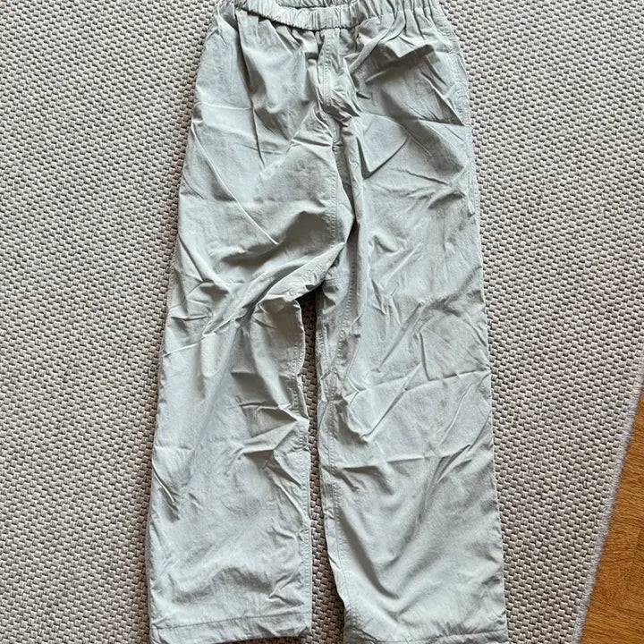 [BUNJANG] MUJI Windproof Fleece Lined Easy Pants Light Gray S / 무인양품 방풍 안감 기모 이지 팬츠 라이트그레이 s