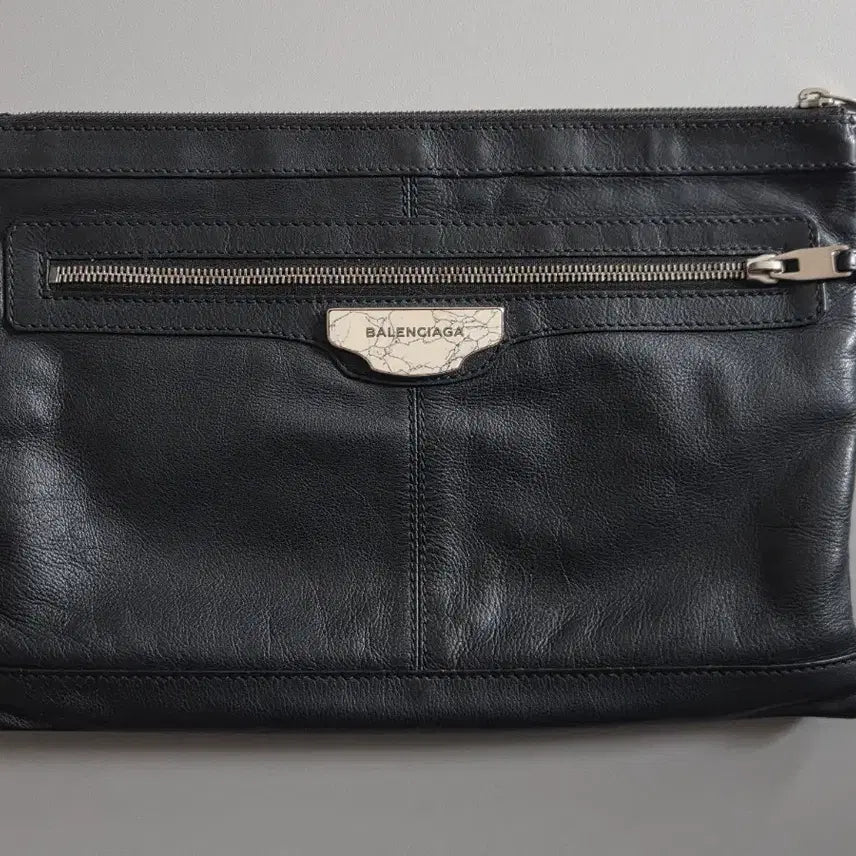 [BUNJANG] Balenciaga Leather Clutch Bag / [정품]발렌시아가 블랙 가죽 클러치백