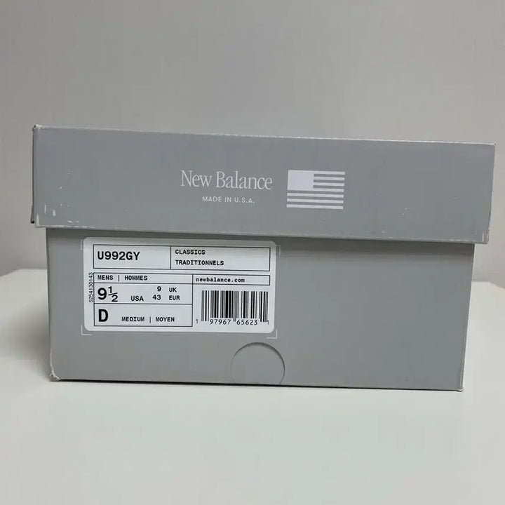 [BUNJANG] New Balance 992 Core Grey Sneakers / 뉴발란스 992 코어 그레이 275 새제품