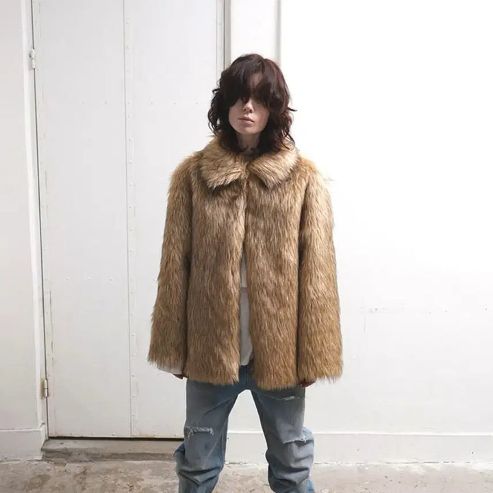 [BUNJANG] The Boyz Dearest Wild Faux Fur Jacket / 데어드 와일드 퍼자켓 판매