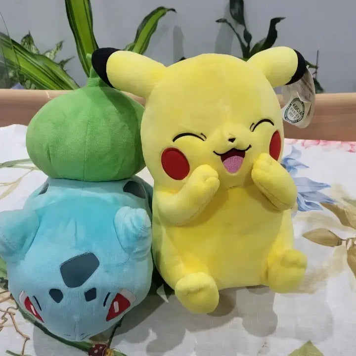 [BUNJANG] Pokemon Pikachu & Bulbasaur Plush Set / 포켓몬스터 피카츄/이상해씨 인형 세트
