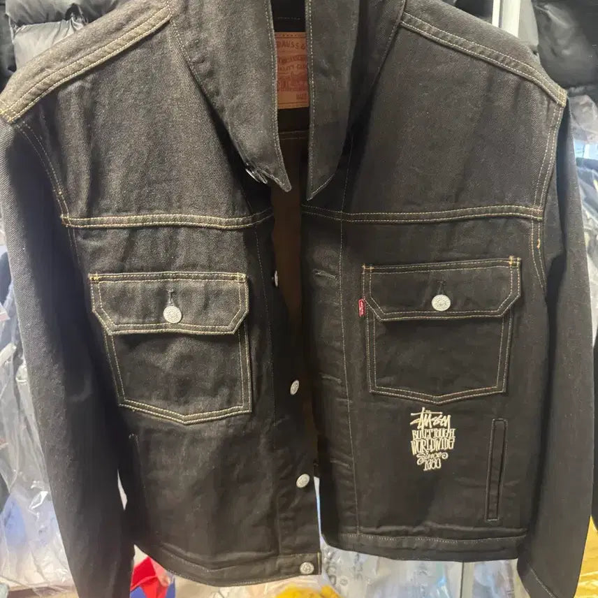 [BUNJANG] Stussy Levi's Crispy Rinse Trucker Jacket - XL / 스투시 리바이스 크리스피 린스 트러커자켓 새삥과같아요 팔아요