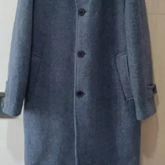 [BUNJANG] T.I. For Men Wool Long Coat / 티아이포맨 울 소재 블루 그레이 롱 코트 100