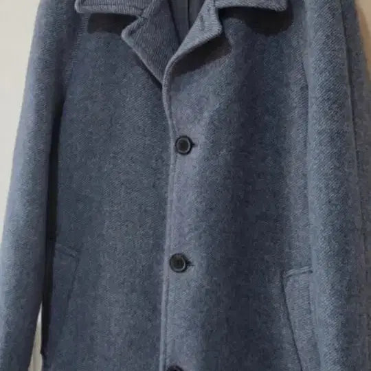 [BUNJANG] T.I. For Men Wool Long Coat / 티아이포맨 울 소재 블루 그레이 롱 코트 100