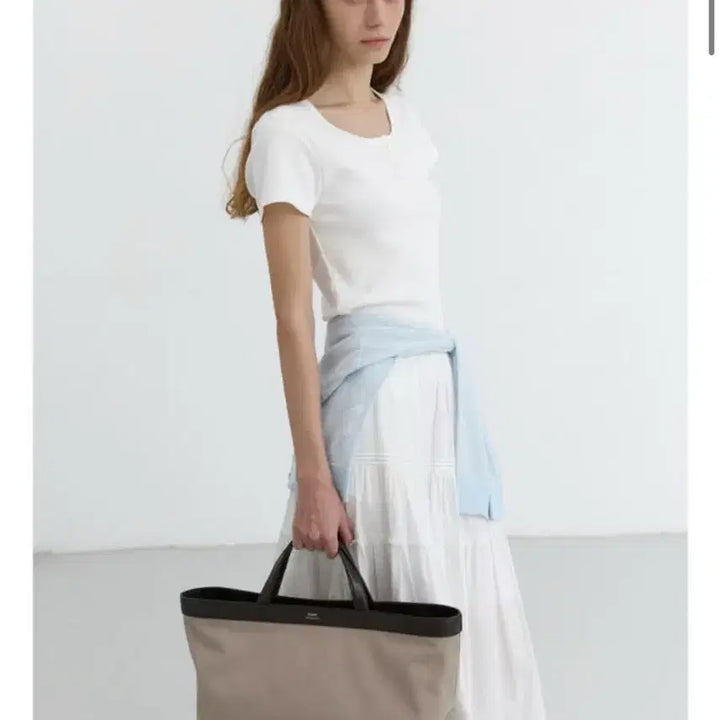 [BUNJANG] Dunst Canvas Leather Tote Bag / 던스트 CANVAS LEATHER TOTE BAG