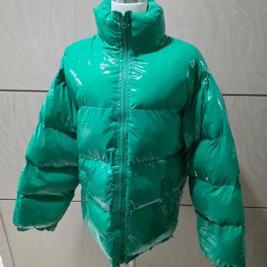 [BUNJANG] Unisex Deep Green Padded Jacket / 이 컬러 유광은 처음봐 딥그린 유광패딩 (남녀공용.미착용)
