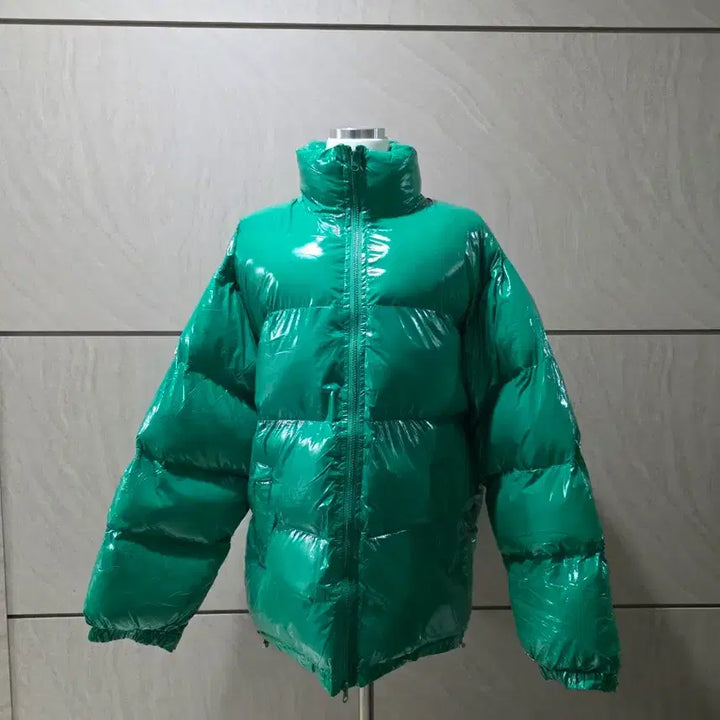 [BUNJANG] Unisex Deep Green Padded Jacket / 이 컬러 유광은 처음봐 딥그린 유광패딩 (남녀공용.미착용)