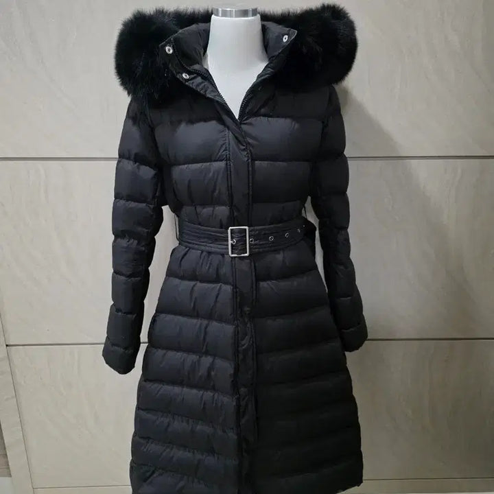 [BUNJANG] Belted Fur Down Long Padded Coat / 입자마자 핏 살아나는 벨트 퍼 덕다운 롱패딩