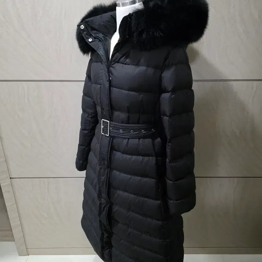[BUNJANG] Belted Fur Down Long Padded Coat / 입자마자 핏 살아나는 벨트 퍼 덕다운 롱패딩