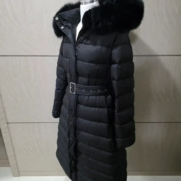 [BUNJANG] Belted Fur Down Long Padded Coat / 입자마자 핏 살아나는 벨트 퍼 덕다운 롱패딩