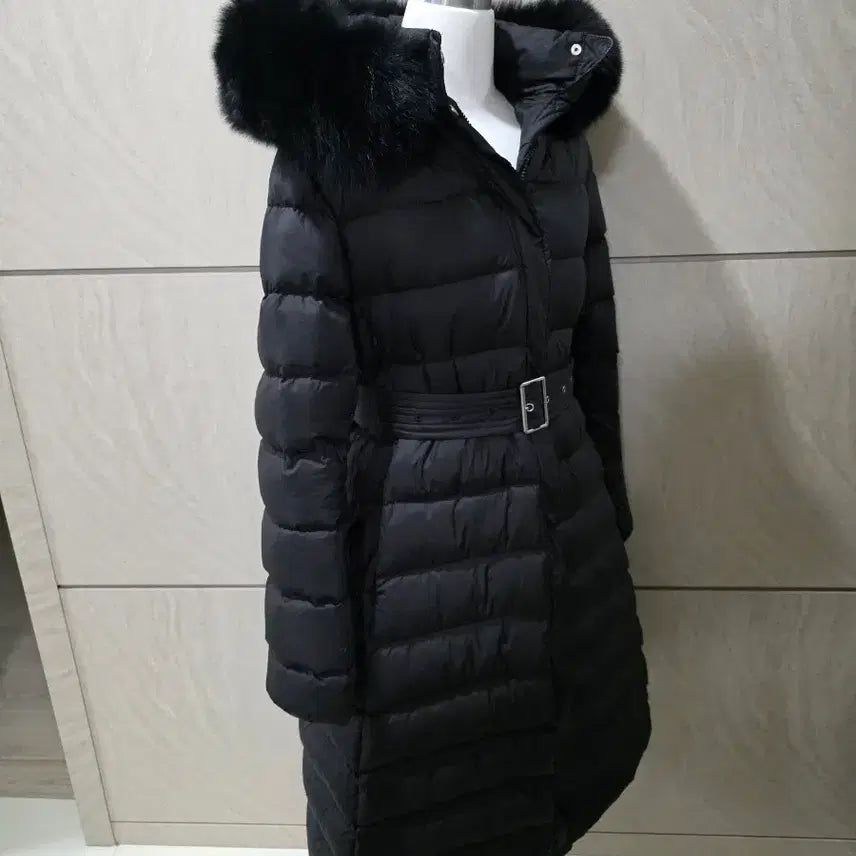 [BUNJANG] Belted Fur Down Long Padded Coat / 입자마자 핏 살아나는 벨트 퍼 덕다운 롱패딩