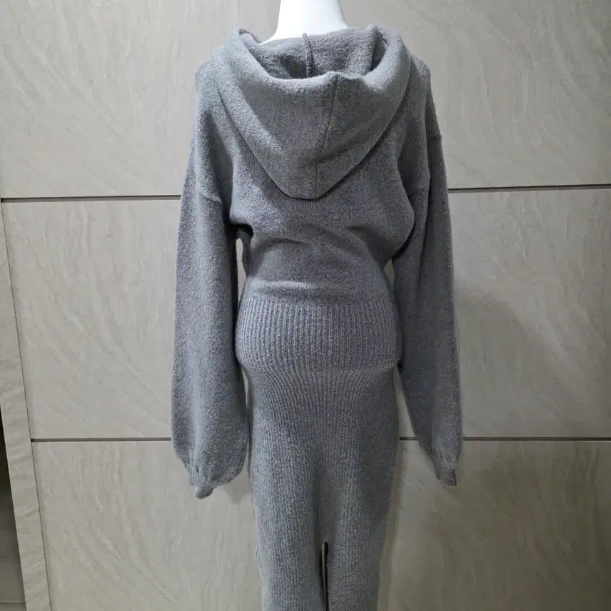 [BUNJANG] Hoodie Knit Dress (Size 55-77) / 여리여리 몸매라인 살아나는 후드 니트 원피스 (55~77)