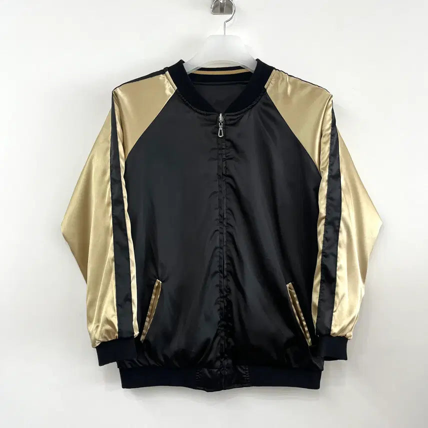 [BUNJANG] JPN Cherry Blossom Embroidered Reversible Sukajan Jacket / JPN 학 벚꽃 자수로고 리버시블 양면 스카잔 자켓