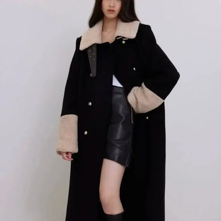 [BUNJANG] Blumin Saint Black S Musang Coat / 블루민 세인트 무스탕 코트 블랙 S